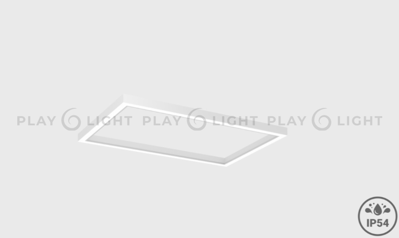 Для Александра Прямоугольный накладной светильник RETTANGOLO SOFT PRO M 4000K 75W Белый IP54